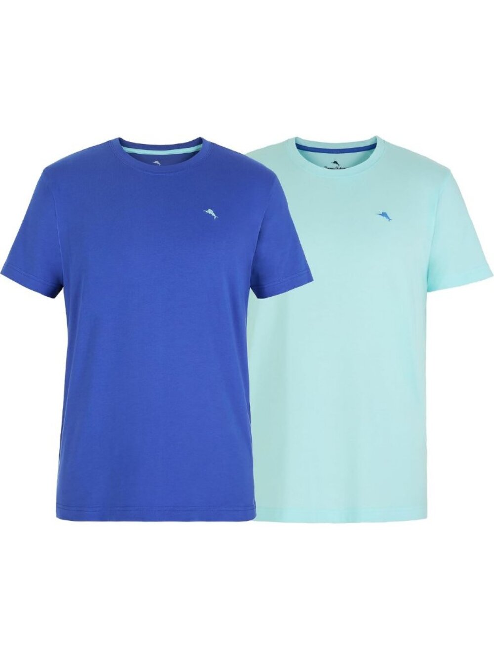Men's 2-Pack Crewneck T-Shirts - Short Sleeve Stretch Jersey Tops, Casual Wear